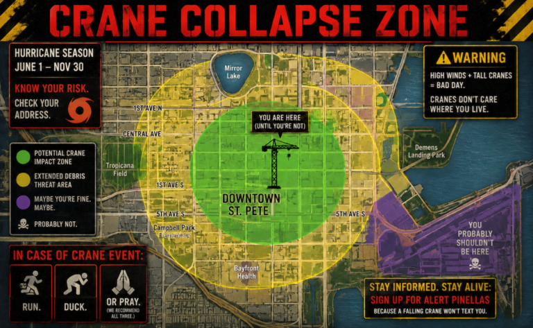 St. Pete Encourages Residents To Prepare For Another Crane Collapse Downtown